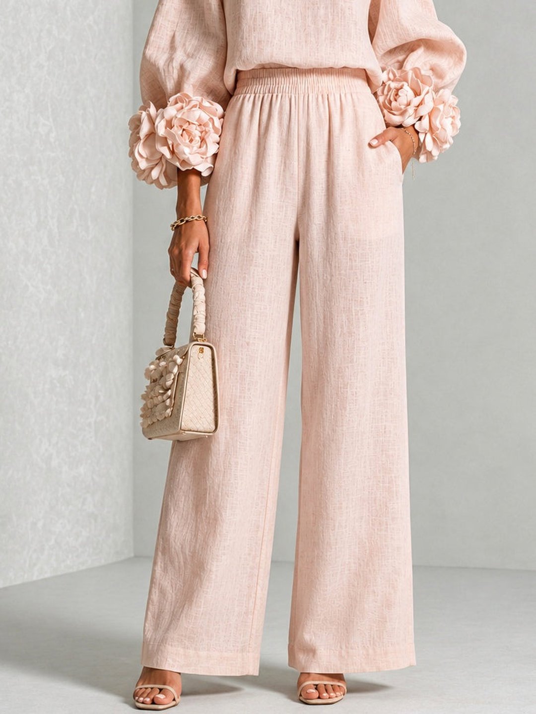 Gale | Conjunto de dos piezas con puños florales
