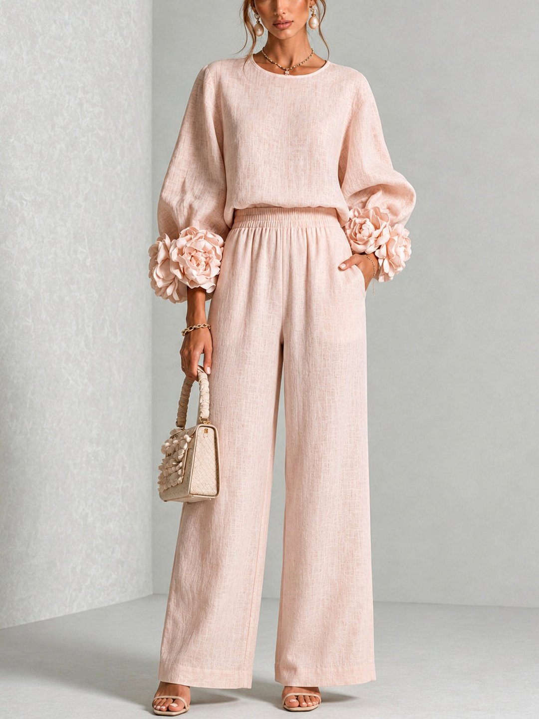 Gale | Conjunto de dos piezas con puños florales