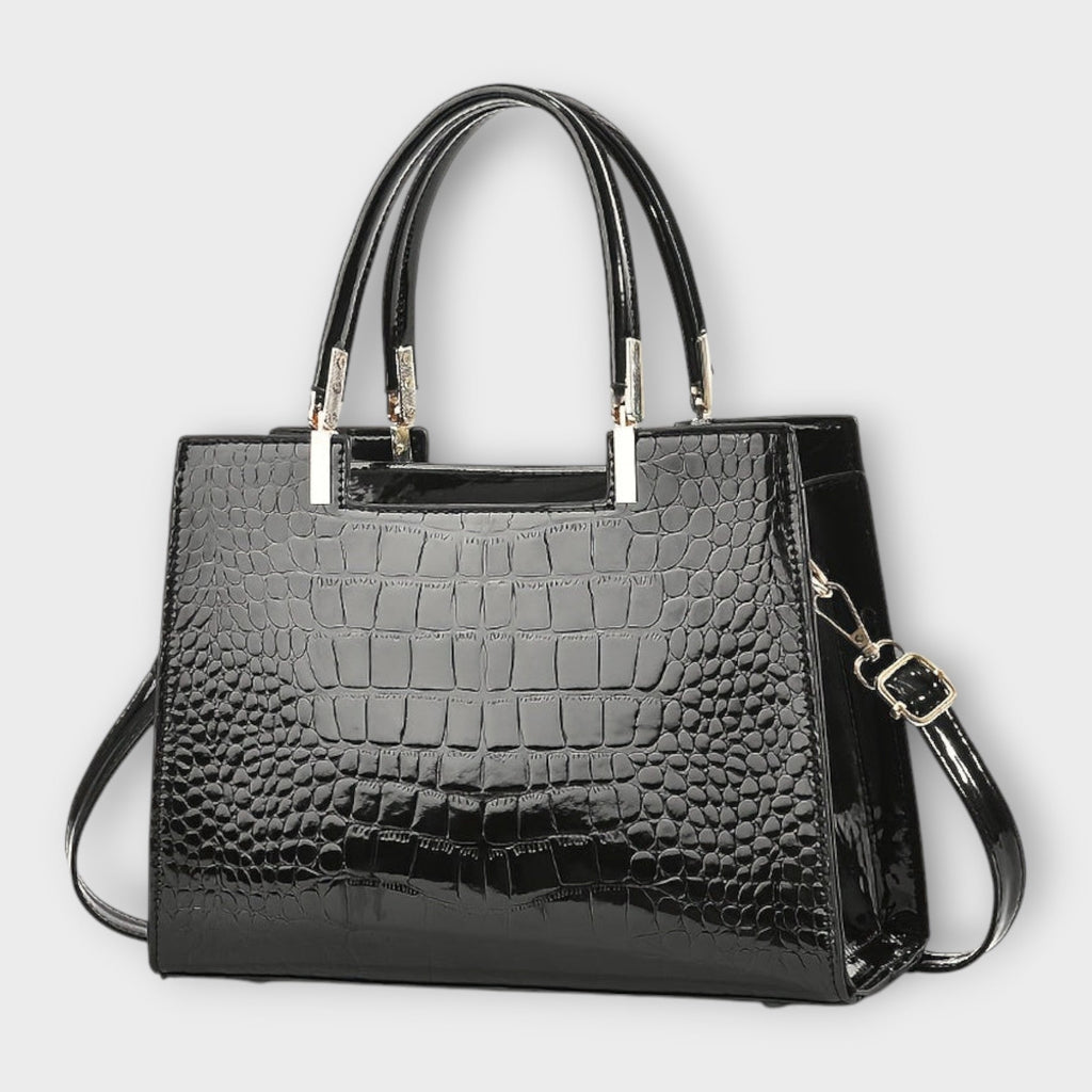 Isadora | Bolso estructurado efecto cocodrilo