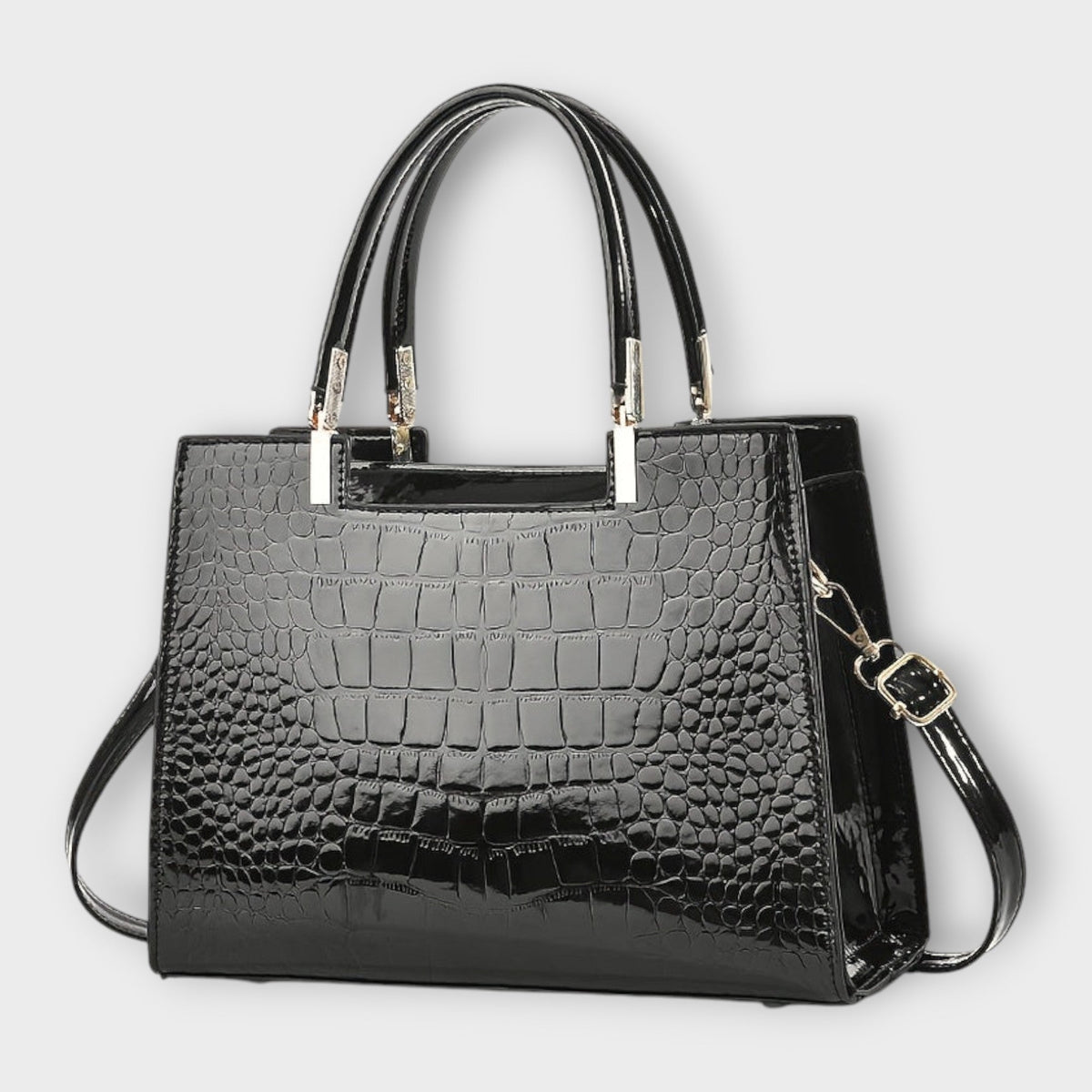 Isadora | Bolso estructurado efecto cocodrilo