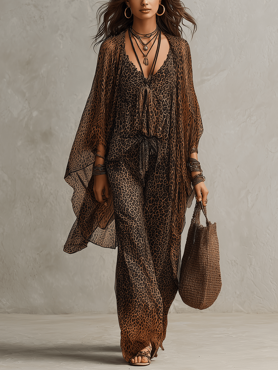 Antoinette | Conjunto boho de leopardo
