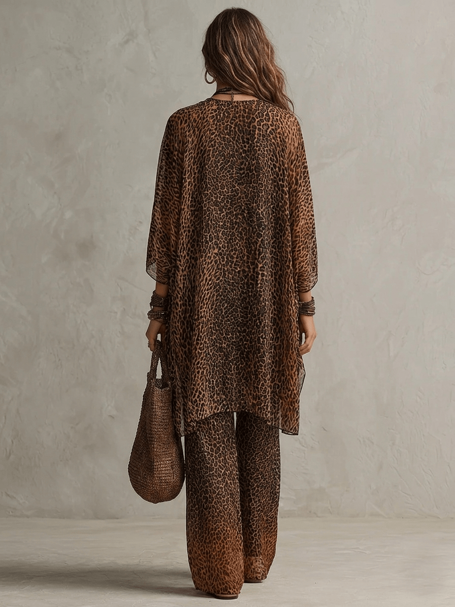 Antoinette | Conjunto boho de leopardo