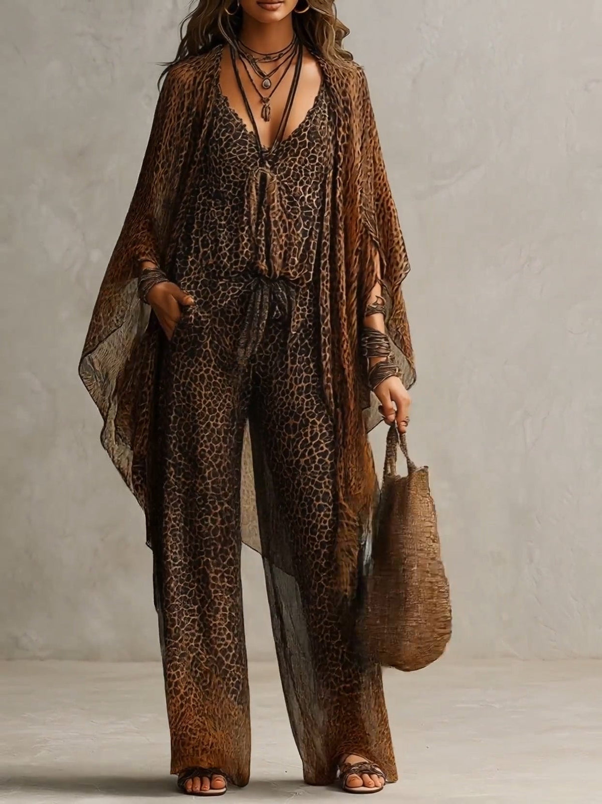 Antoinette | Conjunto boho de leopardo