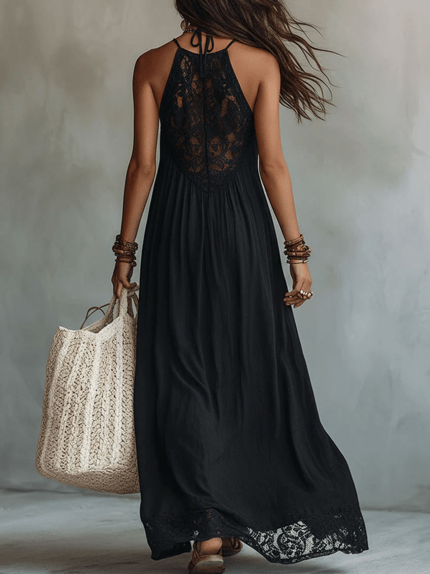 Bruna | Vestido largo boho con encaje