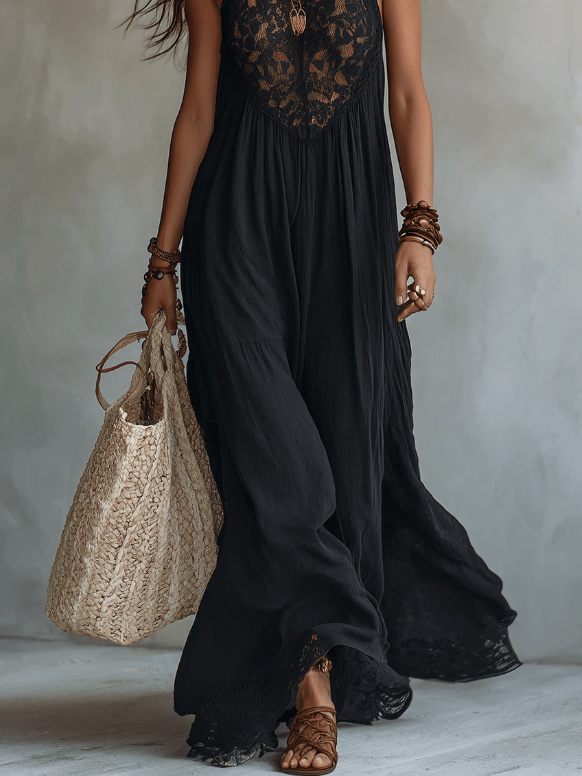 Bruna | Vestido largo boho con encaje