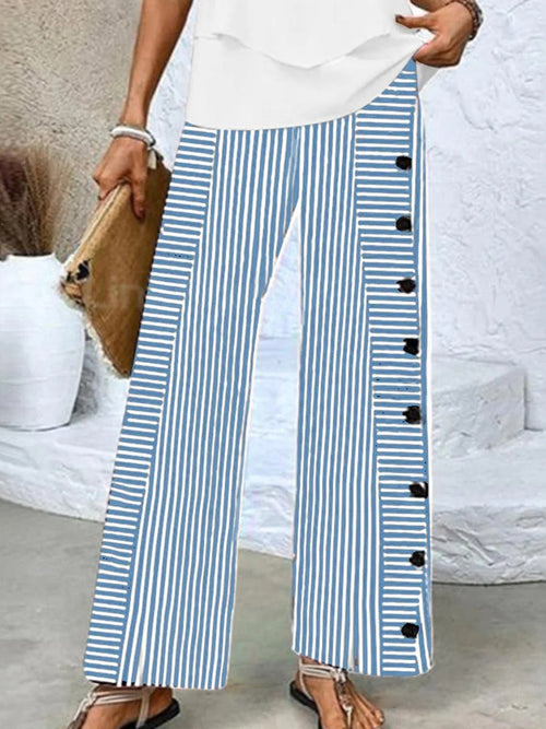 Ainara | Pantalón recto de rayas