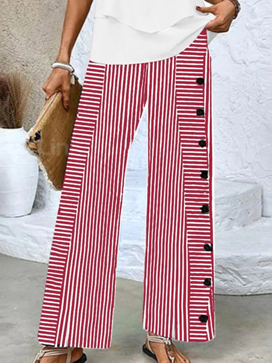 Ainara | Pantalón recto de rayas