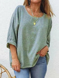 Oihana | Camiseta lisa de manga tres cuartos