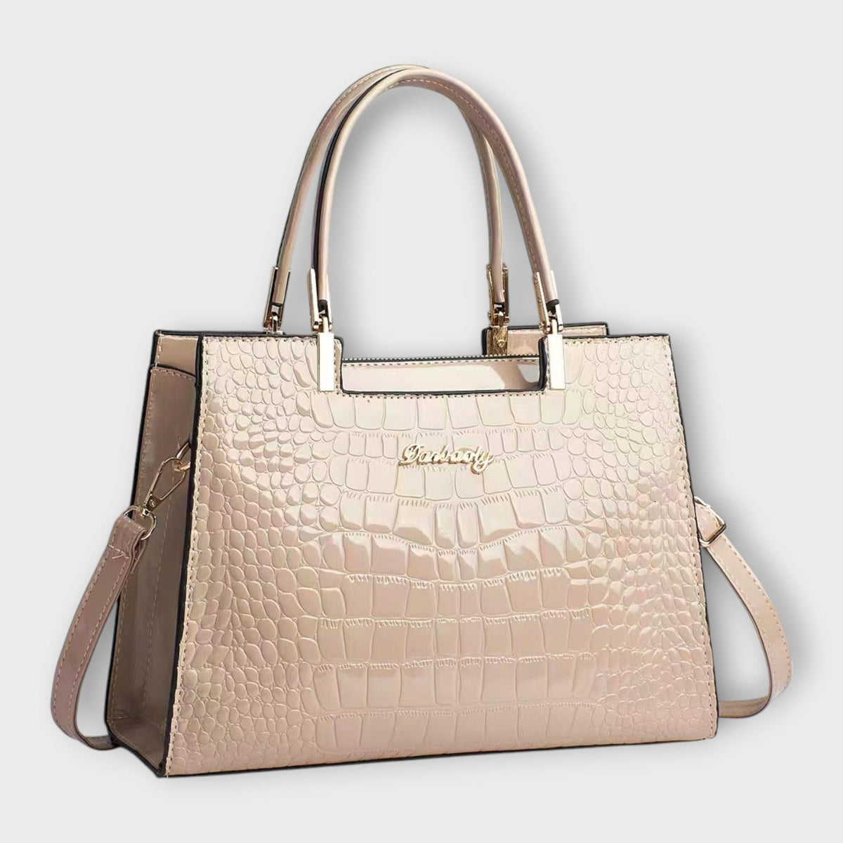Isadora | Bolso estructurado efecto cocodrilo