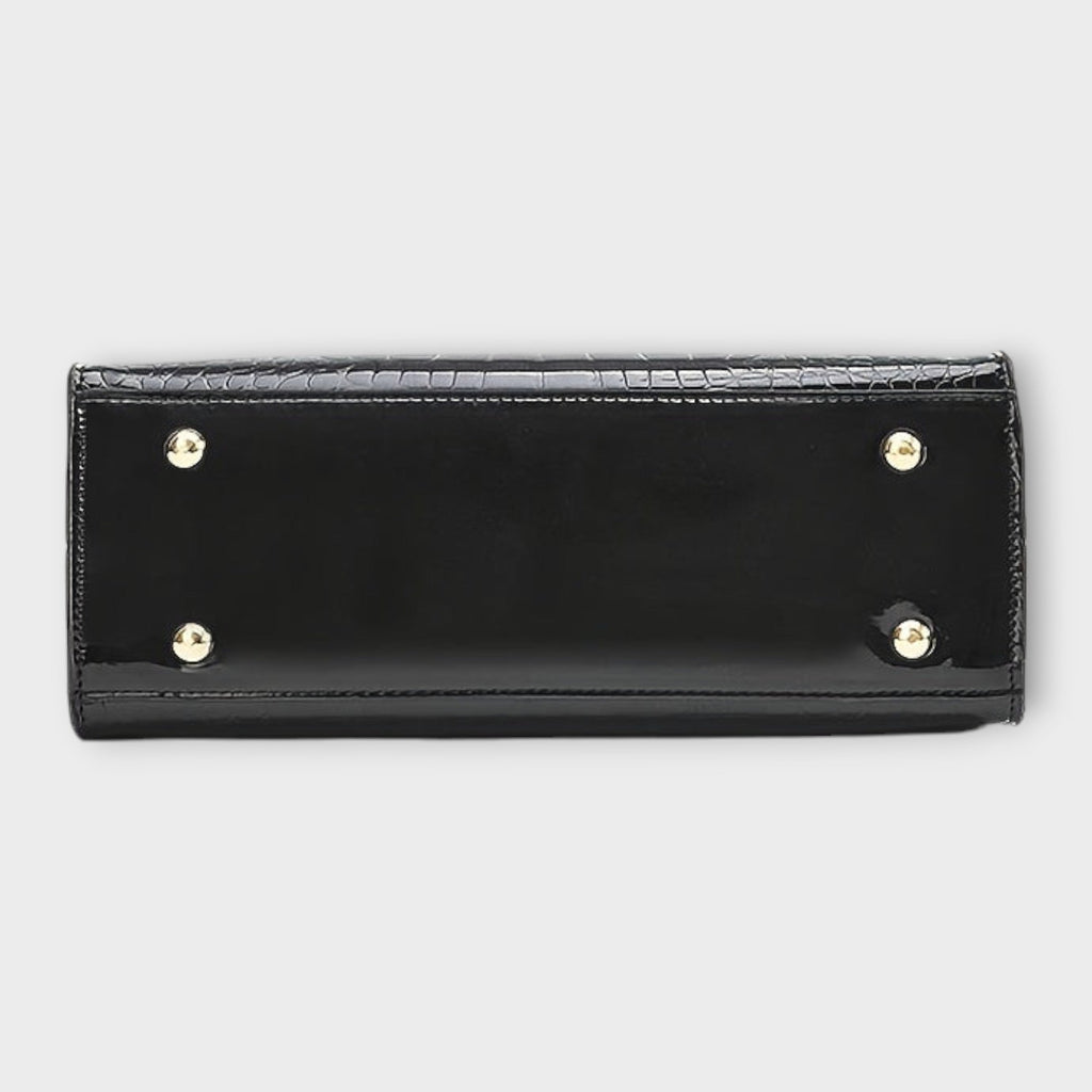 Isadora | Bolso estructurado efecto cocodrilo