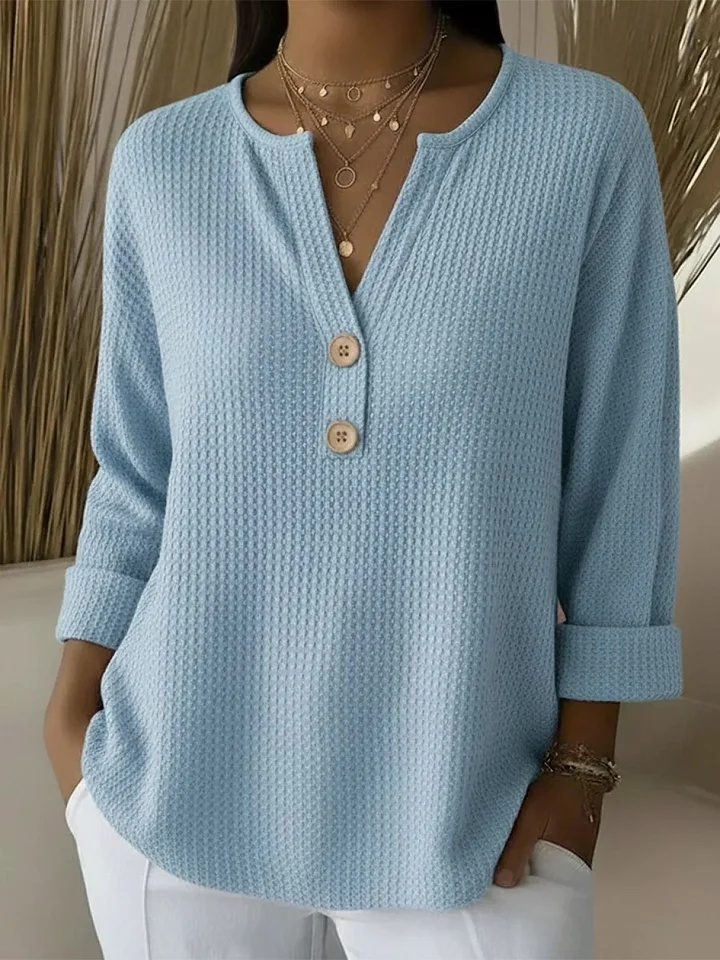 Lucinda | Top Henley con botones