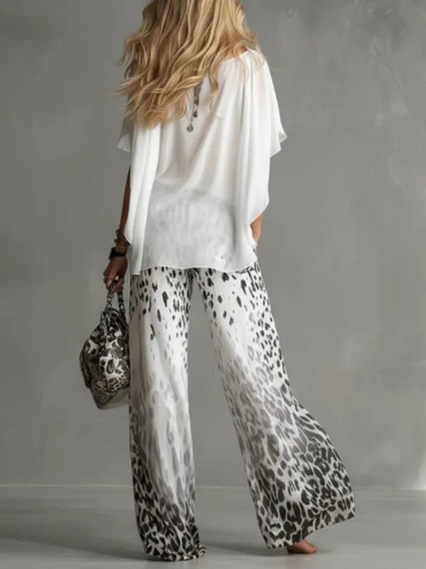 Solene | Conjunto fluido de leopardo