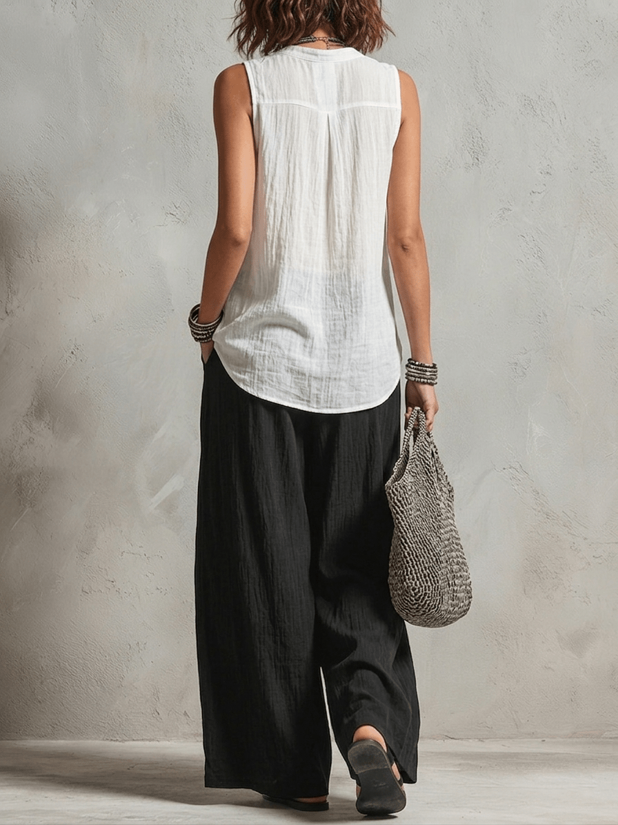 Marguerite | Conjunto blanco y negro de tres piezas