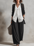 Marguerite | Conjunto blanco y negro de tres piezas
