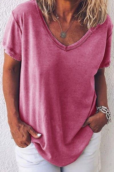 Tatiana | Camiseta de manga corta con escote en pico