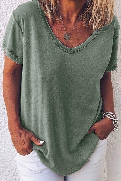 Tatiana | Camiseta de manga corta con escote en pico