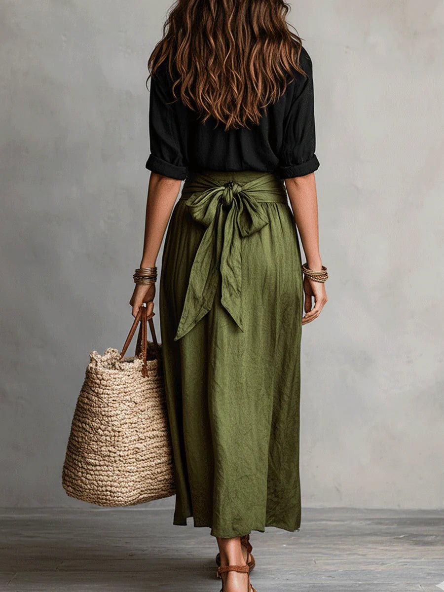 Odette | Conjunto de camiseta y falda midi